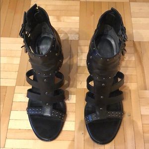 Black studded heels. Like new.